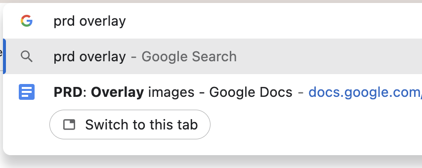 example of “Switch to this tab”